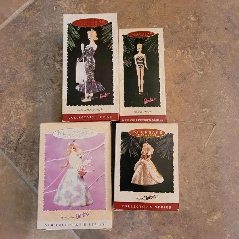 Hallmark collection of Barbie ornaments